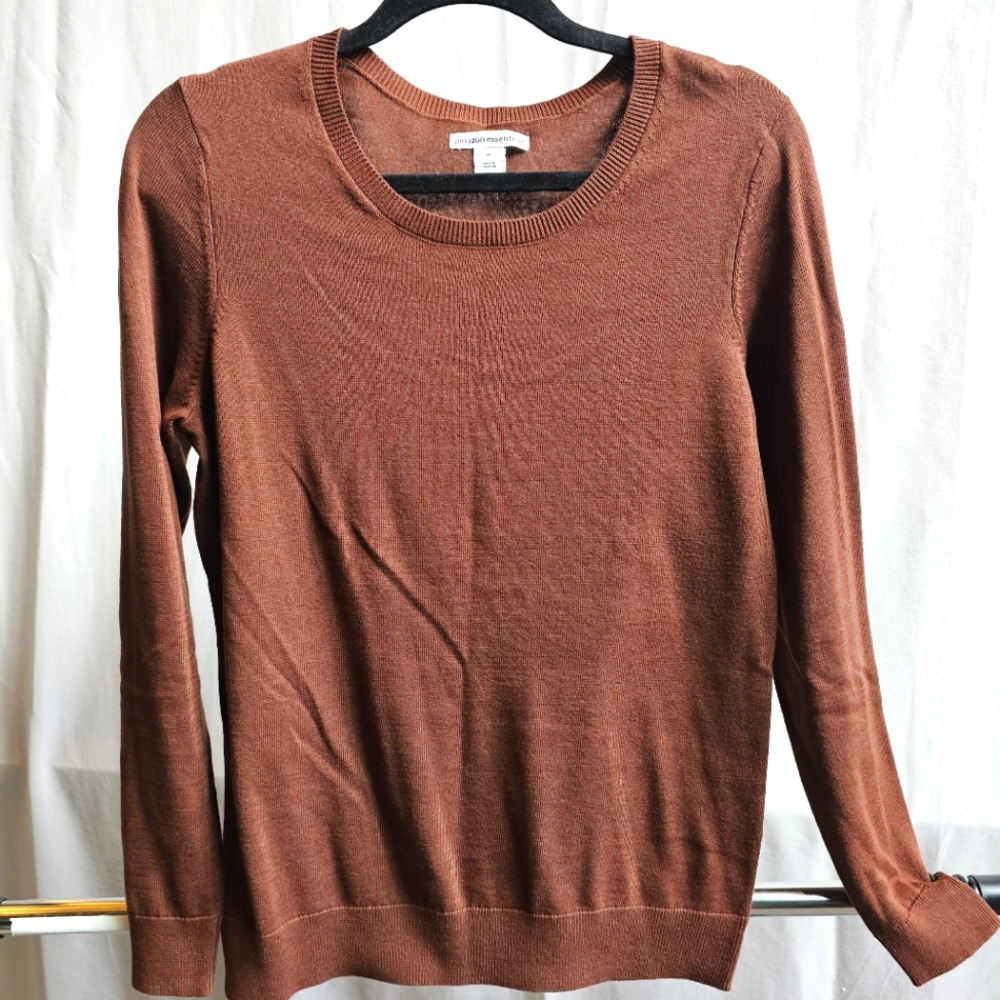 Amazon Essentials Rust Brown Sweater - image 1